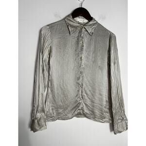 Express Silk Long sleeve button down  Size small 100% silk